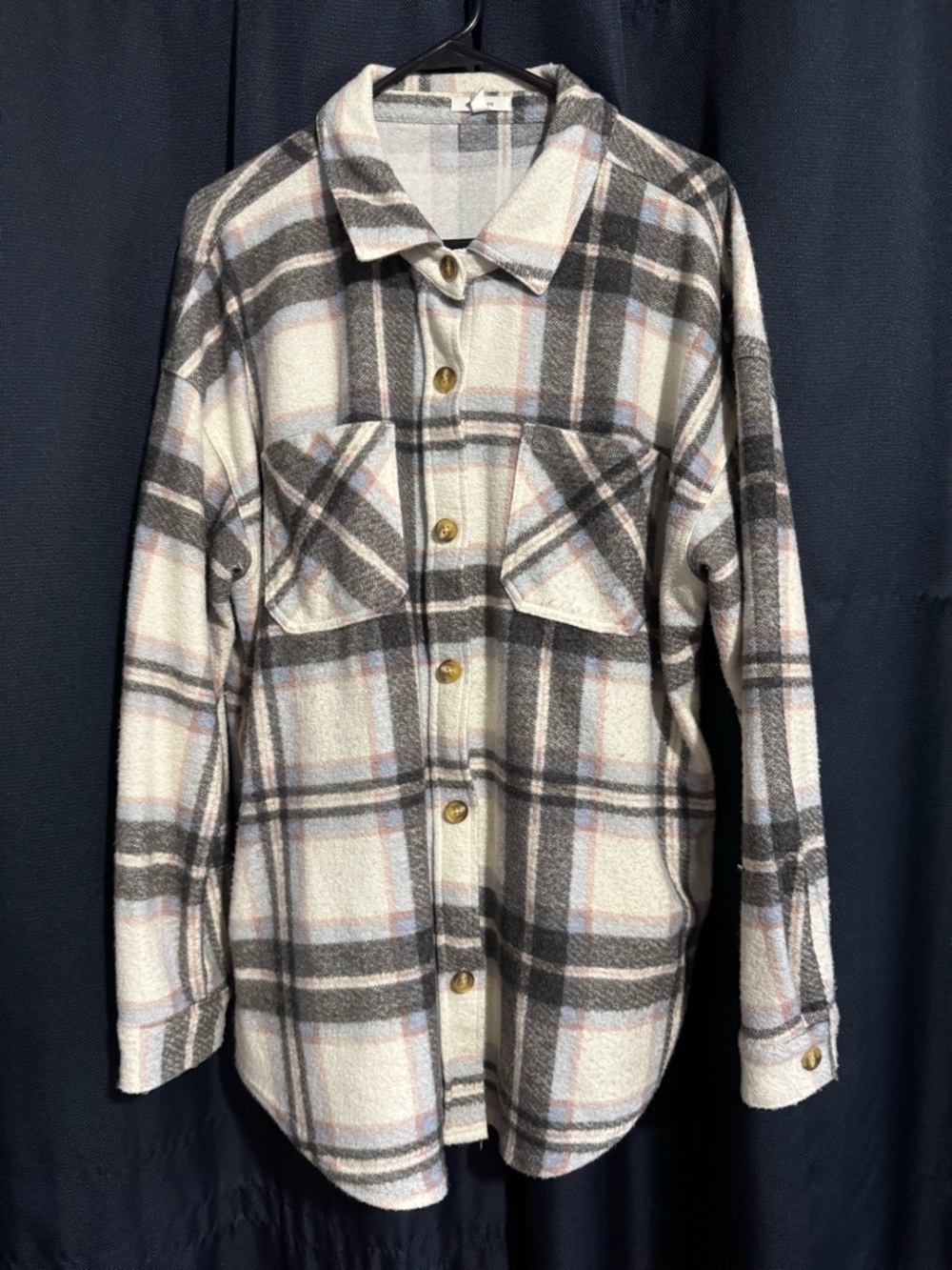 Plaid Button-Front flannel